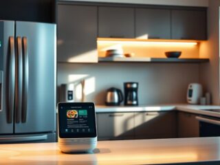 A internet das coisas na cozinha: Sua geladeira já sabe o que você quer jantar.