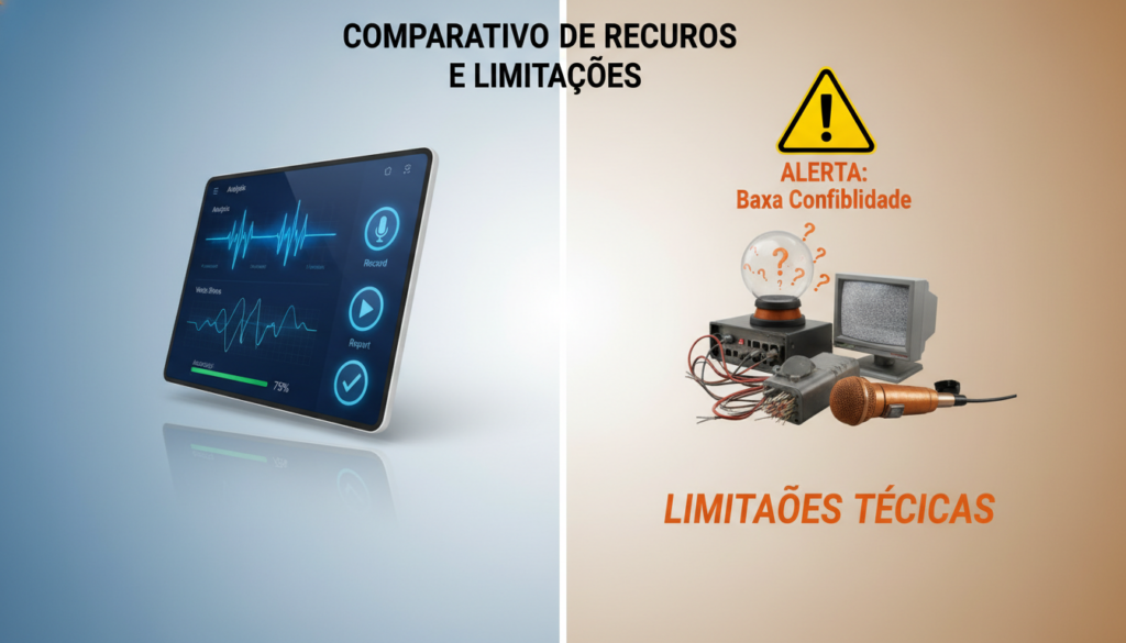 Comparativo de Recursos e Limitações Comparativo de Recursos e Limitações