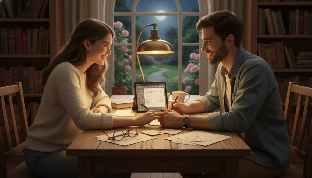 experiências com aplicativos de cartas de amor
