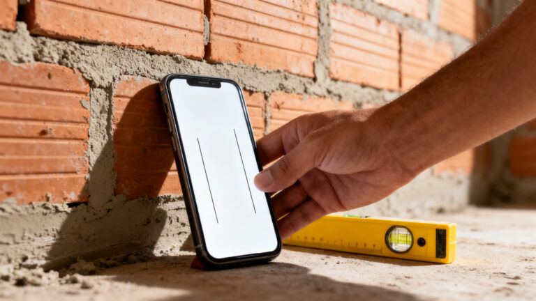 Como conferir prumo e esquadro com o celular na obra