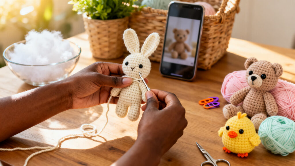 Amigurumi para iniciantes: bichinhos de crochê pelo celular